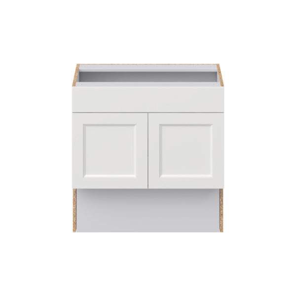 Magnolia Painted Bright White Recessed Assembled 30 in. W x 30 in. H x 21 in. D ADA Vanity Sink Base Cabinet With Removable Front