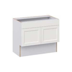 Magnolia Painted Bright White Recessed Assembled 36 in. W x 30 in. H x 21 in. D ADA Vanity Sink Base Cabinet With Removable Front