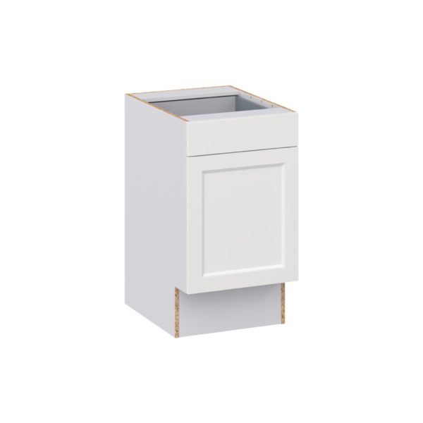 Magnolia Painted Bright White Recessed Assembled 18 in. W x 32.5 in. H x 24 in. D Accessible ADA Base Cabinet with 1 Drawer