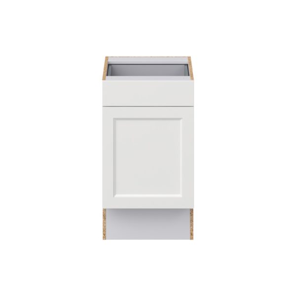 Magnolia Painted Bright White Recessed Assembled 18 in. W x 32.5 in. H x 24 in. D Accessible ADA Base Cabinet with 1 Drawer