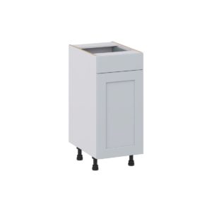 Sea Holly Light Gray Shaker Assembled 15 in. W x 34.5 in. H x 21 in. D Vanity Base Cabinet with 1 Drawer