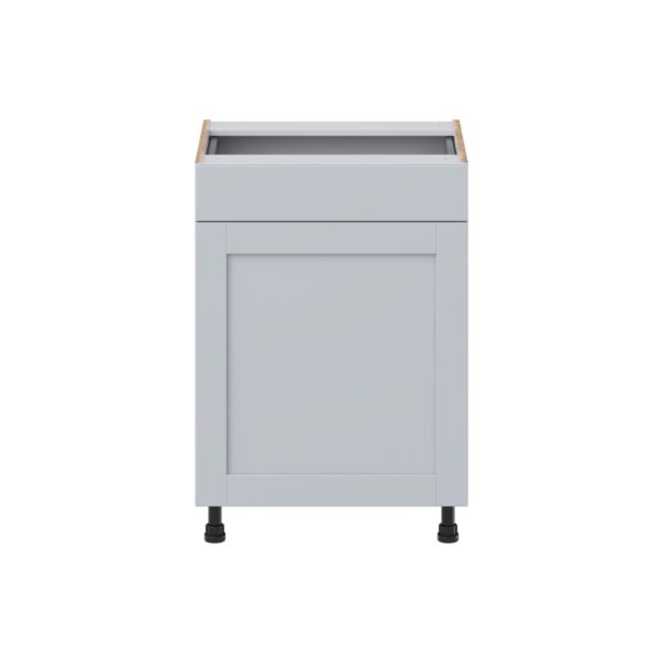 Sea Holly Light Gray Shaker Assembled 24 in. W x 34.5 in. H x 21 in. D Vanity Base Cabinet with 1 Drawer