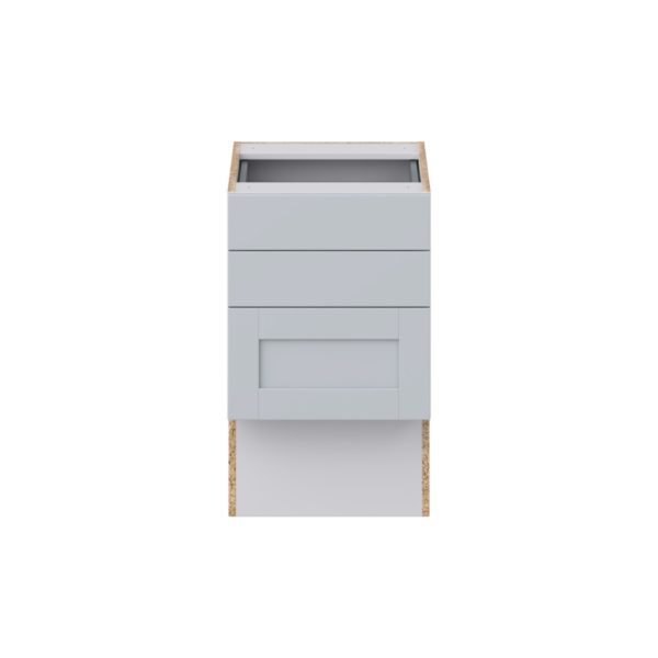 Sea Holly Light Gray Shaker Assembled 18 in. W x 30 in. H x 21 in. D Vanity ADA Drawer Base Cabinet with 3 Drawers