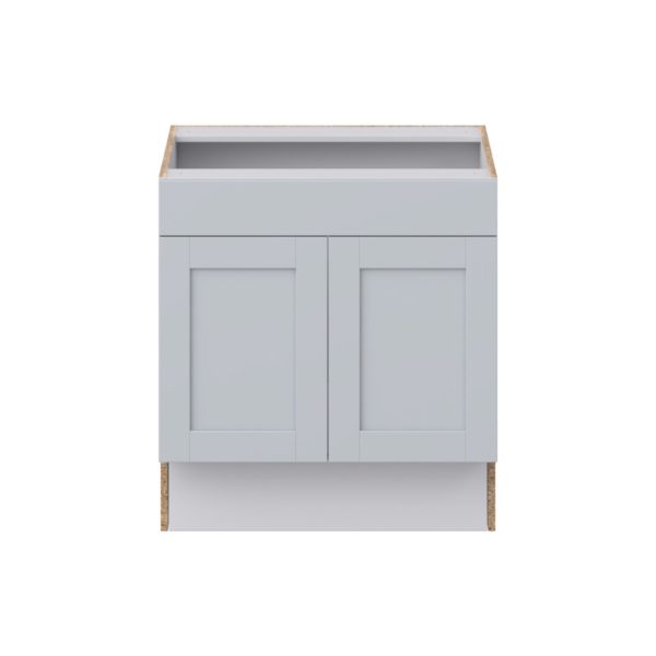 Sea Holly Light Gray Shaker Assembled 30 in. W x 32.5 in. H x 24 in. D ADA Sink Base With Removable Front Cabinet