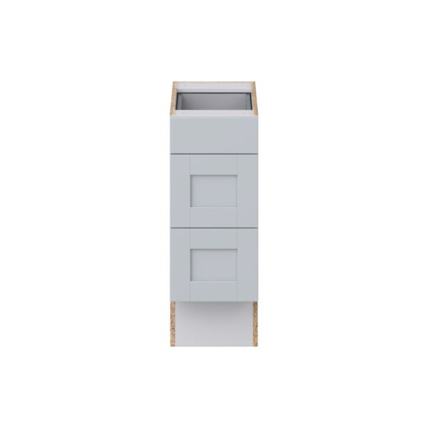 Sea Holly Light Gray Shaker Assembled 12 in. W x 32.5 in. H x 24 in. D ADA Drawer Base Cabinet with 3 Drawers