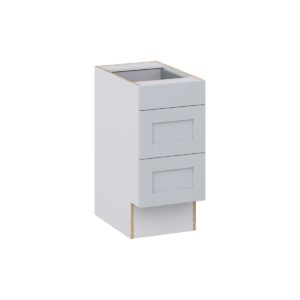 Sea Holly Light Gray Shaker Assembled 15 in. W x 32.5 in. H x 24 in. D ADA Drawer Base Cabinet with 3 Drawers