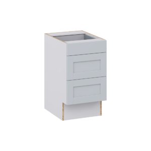 Sea Holly Light Gray Shaker Assembled 18 in. W x 32.5 in. H x24 in. D ADA Drawer Base Cabinet with 3 Drawers