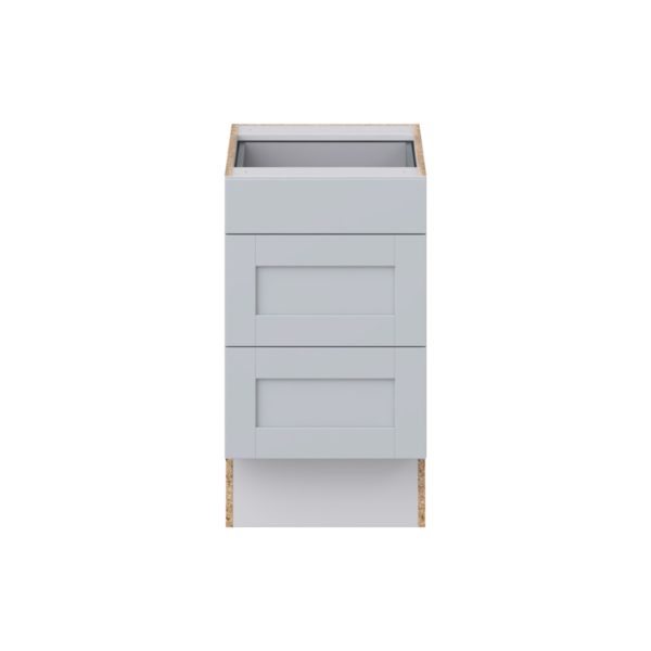 Sea Holly Light Gray Shaker Assembled 18 in. W x 32.5 in. H x24 in. D ADA Drawer Base Cabinet with 3 Drawers