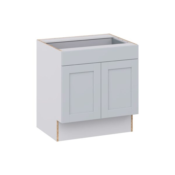 Sea Holly Light Gray Shaker Assembled 30 in. W x 32.5 in. H x 24 in. D Accessible ADA Base Cabinet with 1 Drawer