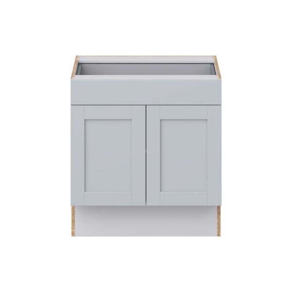 Sea Holly Light Gray Shaker Assembled 30 in. W x 32.5 in. H x 24 in. D Accessible ADA Base Cabinet with 1 Drawer