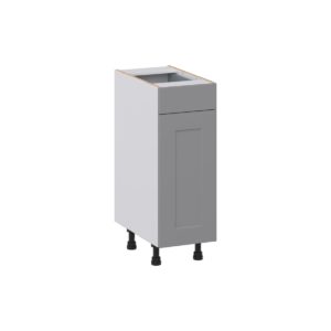 Willow Painted Slate Gray Shaker Assembled 12 in. W x 34.5 in. H x 21 in.D Vanity Base Cabinet with 1 Drawer