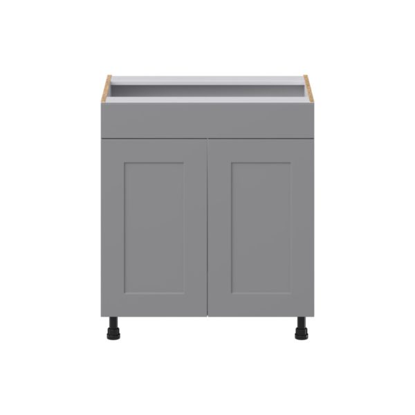 Willow Painted Slate Gray Shaker Assembled 30 in. W x 34.5 in. H x 21 in. D Vanity Sink Base Cabinet with False Front