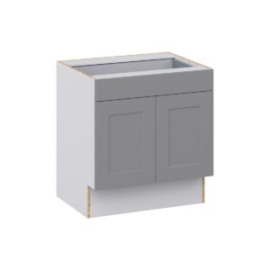 Willow Painted Slate Gray Shaker Assembled 30 in. W x 32.5 in. H x 24 in. D Accessible ADA Base Cabinet with 1 Drawer