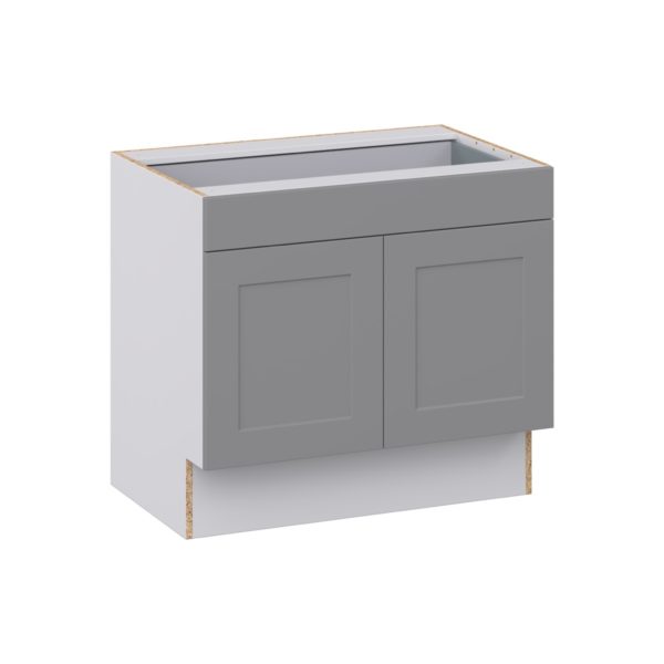 Willow Painted Slate Gray Shaker Assembled 36 in. W x 32.5 in. H x 24 in. D Accessible ADA Base Cabinet with 1 Drawer