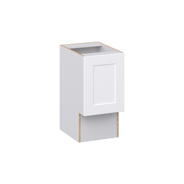 Jasmine Painted Warm White Shaker Assembled 15 in. W x 30 in. H x 21 in. D Accessible ADA Vanity Base Cabinet