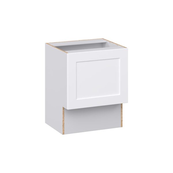 Jasmine Painted Warm White Shaker Assembled 24 in. W x 30 in. H x 21 in. D Accessible ADA Vanity Base Cabinet