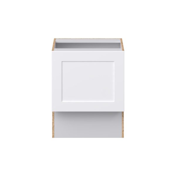 Jasmine Painted Warm White Shaker Assembled 24 in. W x 30 in. H x 21 in. D Accessible ADA Vanity Base Cabinet