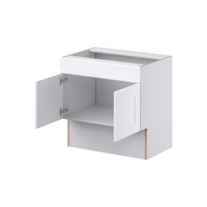 Jasmine Painted Warm White Shaker Assembled 30 in. W x 30 in. H x 21 in. D ADA Vanity Sink Base Cabinet With Removable Front