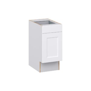 Jasmine Painted Warm White Shaker Assembled 15 in. W x 32.5 in. H x 24 in. D Accessible ADA Base Cabinet with 1 Drawer