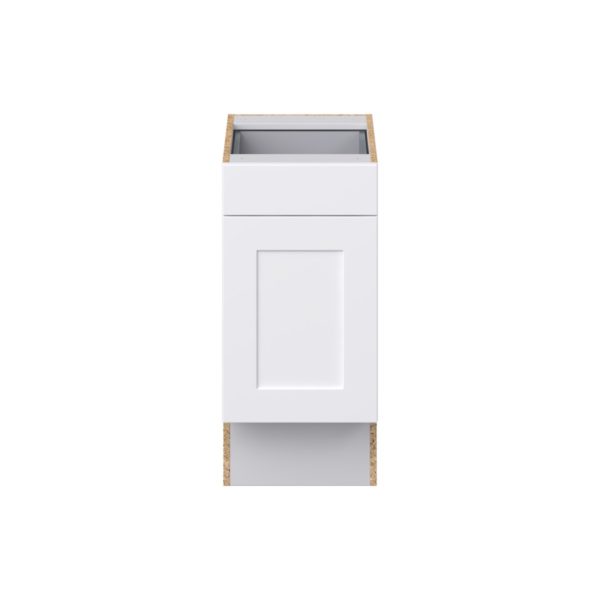 Jasmine Painted Warm White Shaker Assembled 15 in. W x 32.5 in. H x 24 in. D Accessible ADA Base Cabinet with 1 Drawer