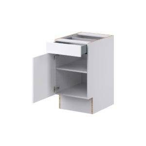 Jasmine Painted Warm White Shaker Assembled 18 in. W x 32.5 in. H x 24 in. D Accessible ADA Base Cabinet with 1 Drawer