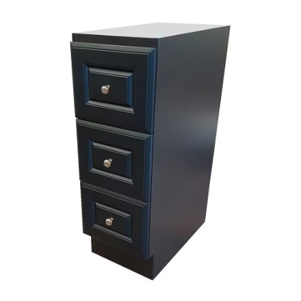 12 inch W Classic Drawer Bank  Dark Chocolate