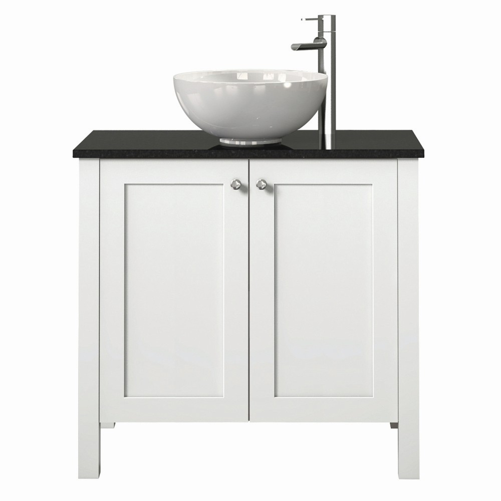 30"W x 18"D Matte White Bathroom Vanity Cabinet