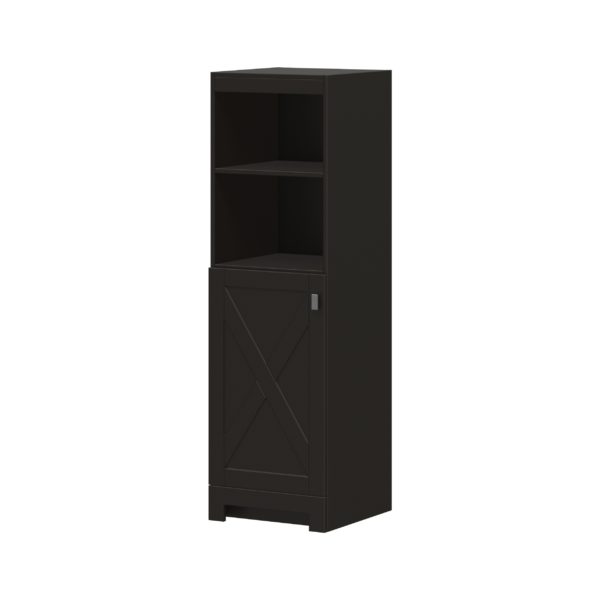 Acacia 18"W x 17-7/8"D x 60"H Cocoa Brown Linen Cabinet