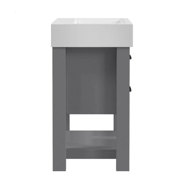 Angelica 38-1/4"W x 17-1/2"D Gray Bathroom Vanity Cabinet