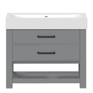 Angelica 38-1/4"W x 17-1/2"D Gray Bathroom Vanity Cabinet