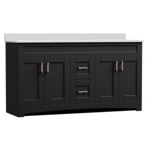 Barletta 60"W x 21-3/4"D x 32"H Deep Brown Bathroom Vanity Cabinet DB