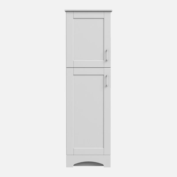 Barletta 18"W x 19-1/8"D x 60"H Cotton White Linen Cabinet