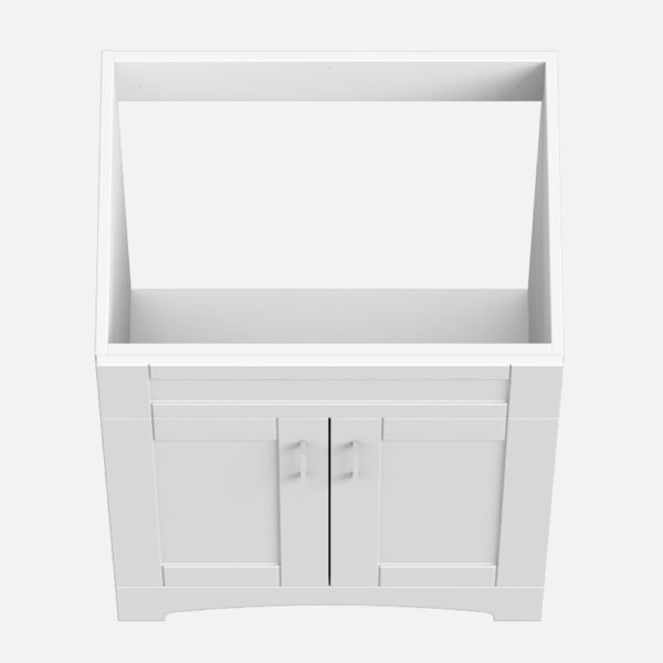 Barletta 24"W x 18-3/4"D x 32"H Cotton White Bathroom Vanity Cabinet