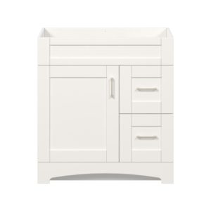 Barletta 30"W x 18-3/4"D x 32"H Cotton White Bathroom Vanity Cabinet