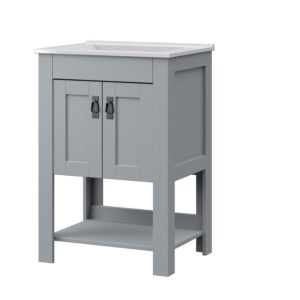 Begonia 24"W x 18-1/2"D Platinum Gray Bathroom Vanity Combo