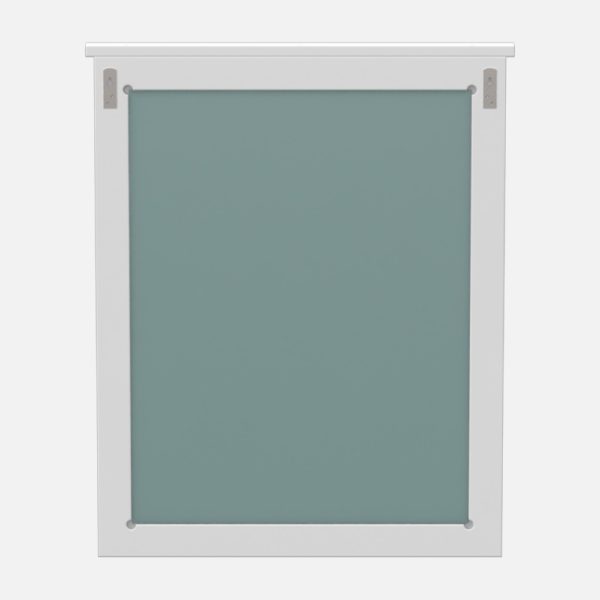 Bella 25"W x 31"H Cotton White Framed Mirror