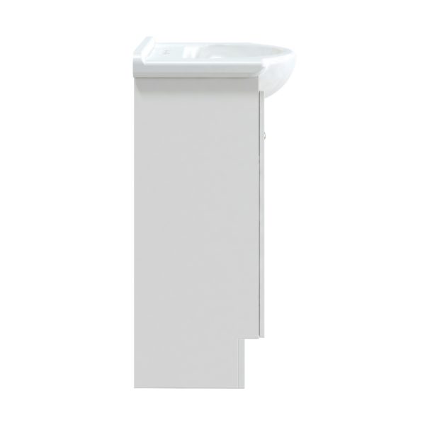 Bellflower 24"W x 17-1/8"D Vanity in Vanilla with White Porcelain Vanity Top