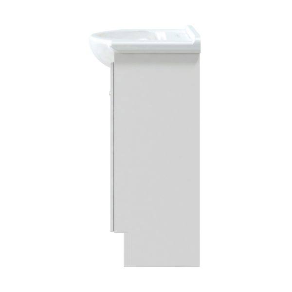 Bellflower 24"W x 17-1/8"D Vanity in Vanilla with White Porcelain Vanity Top