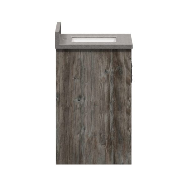 Blackthorn 30 in. W x 22 in. D Vanity in Driftwood Gray with Cultured Marble Vanity Top in Pewter with White Basin