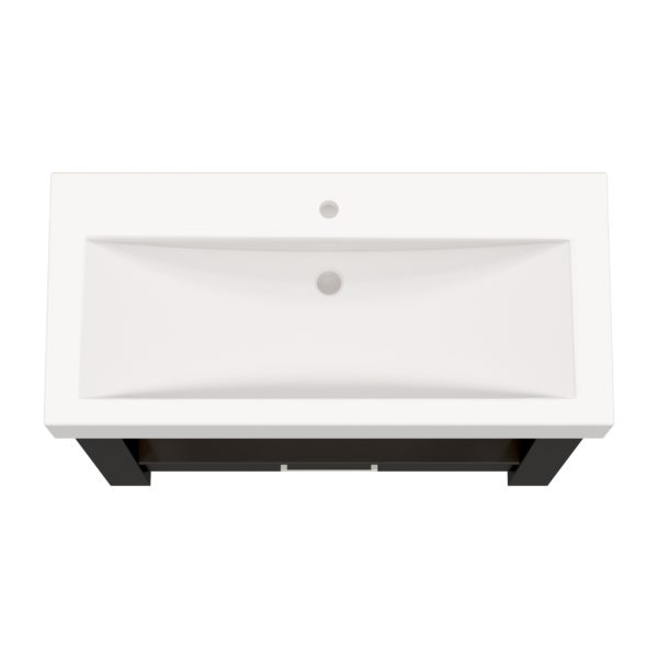 Boulevard 40 in. W x 19 in. D Vanity in Coffee bean with Porcelain Vanity Top in Solid White with White Basin