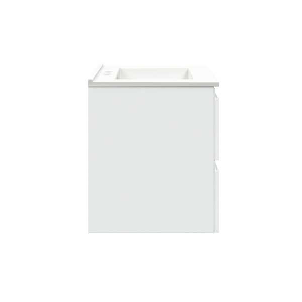 Celsia 24 in. W x 18-1/2 in. D Vanity in White Gloss with Porcelain Vanity Top in White with White Basin