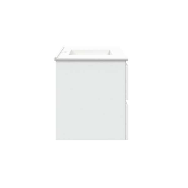 Celsia 30 in. W x 18-1/2 in. D Vanity in White Gloss with Porcelain Vanity Top in White with White Basin