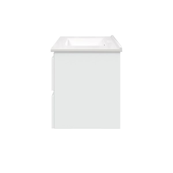 Celsia 36 in. W x 18-1/2 in. D Vanity in White Gloss with Porcelain Vanity Top in White with White Basin