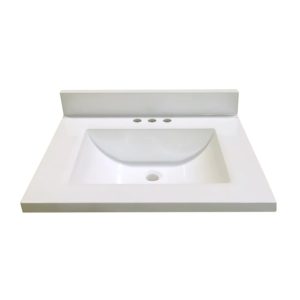 Silken White 25"x22" - CM - White - Wave bowl with BS