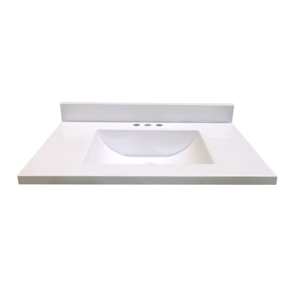 Silken White 31"x19" - CM - White - Wave bowl