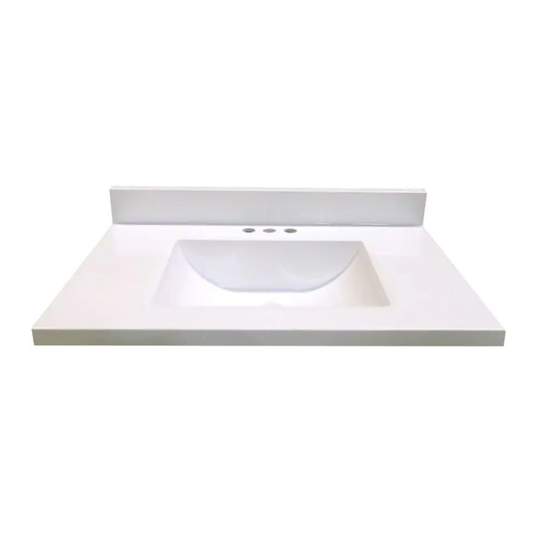 Silken White 31"x22" - CM - White - Wave bowl with BS