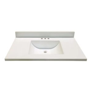 Silken White 37"x22" - CM - White - Wave bowl with BS
