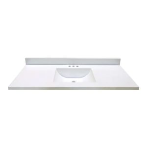 Silken White 49"x22" - CM - White - Wave bowl with BS