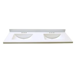 Silken White 61"x22" - CM - White - Wave bowl with BS (DB)