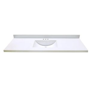 Silken White 61"x22" - CM - White - Wave bowl with BS